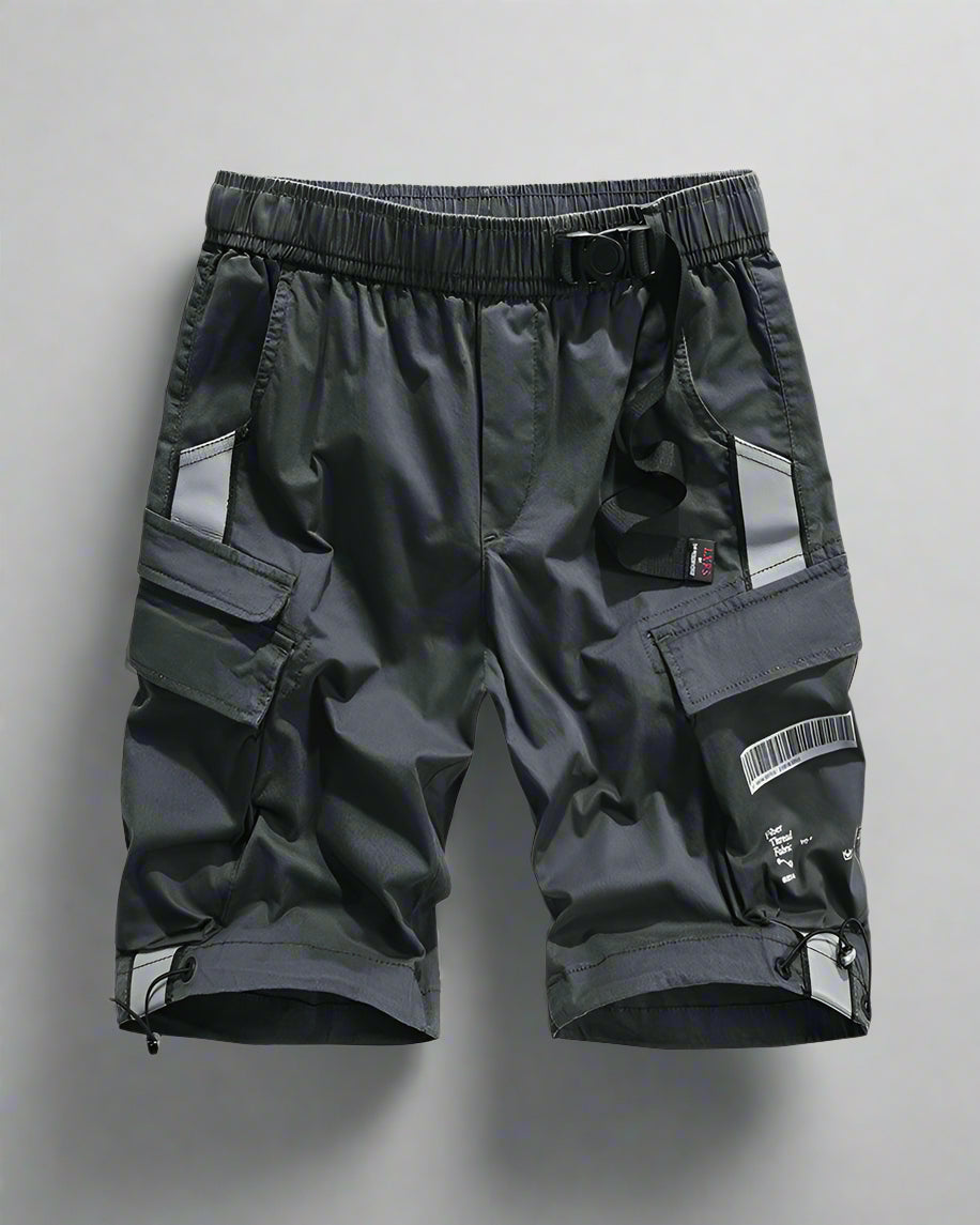 Adventure-Ready Reflective Cargo Shorts