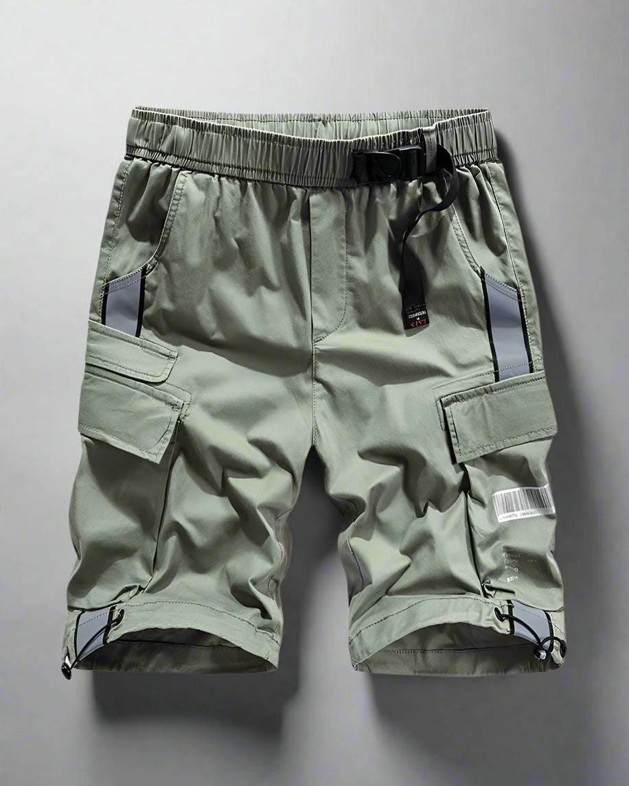 Adventure-Ready Reflective Cargo Shorts
