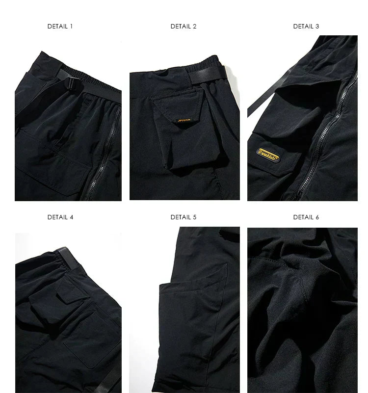 Sleek Black Cargo Shorts