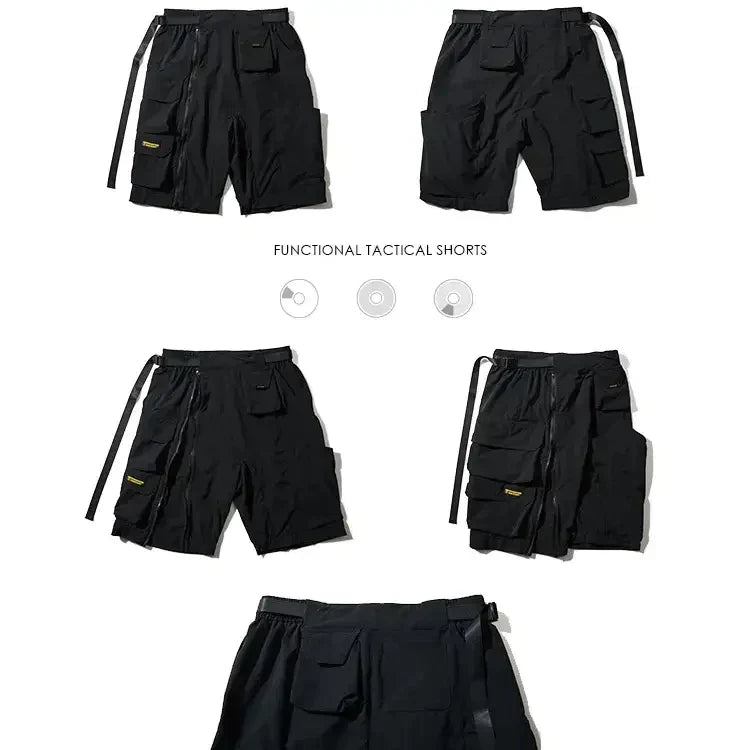 Sleek Black Cargo Shorts