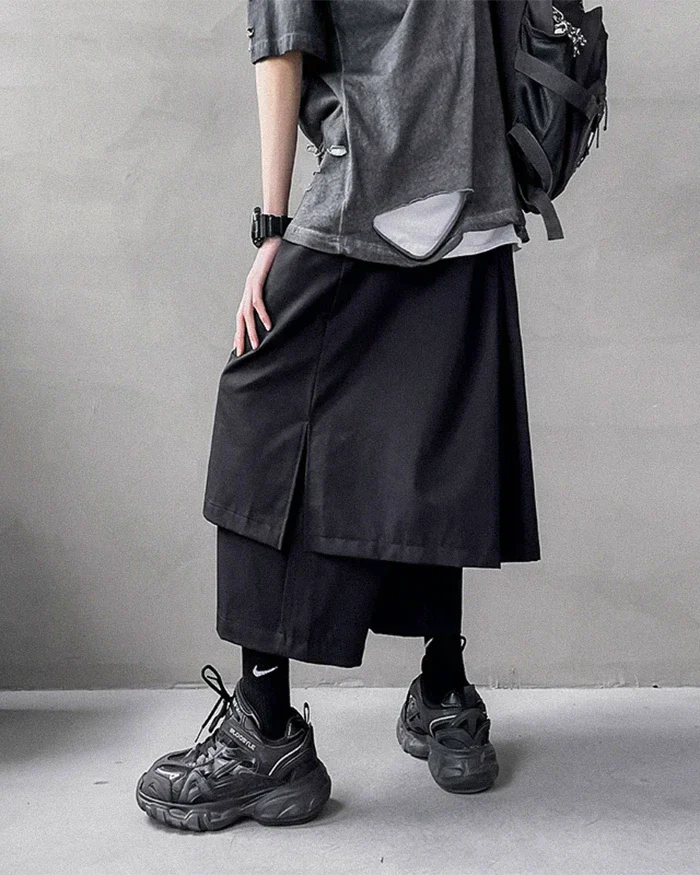 Elegant Black Japanese Hakama Pants
