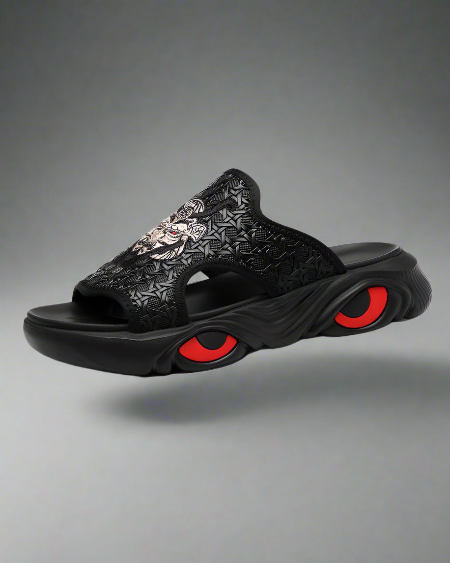 Chic Black Bullhead Slippers