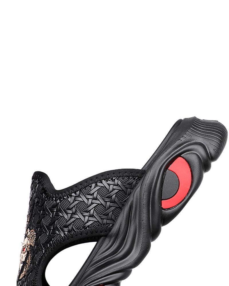 Chic Black Bullhead Slippers