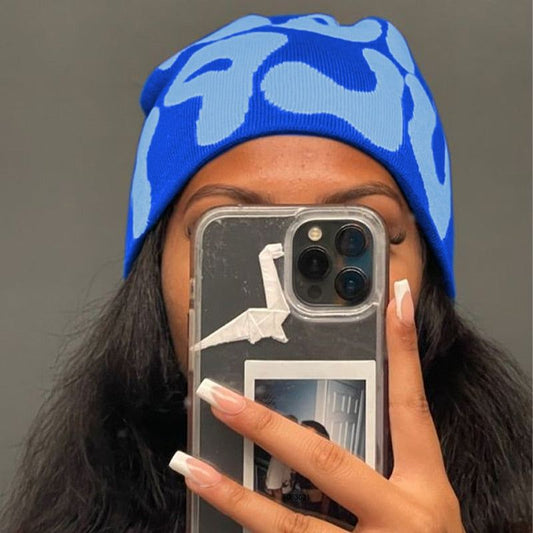 Blue Custom Beanie