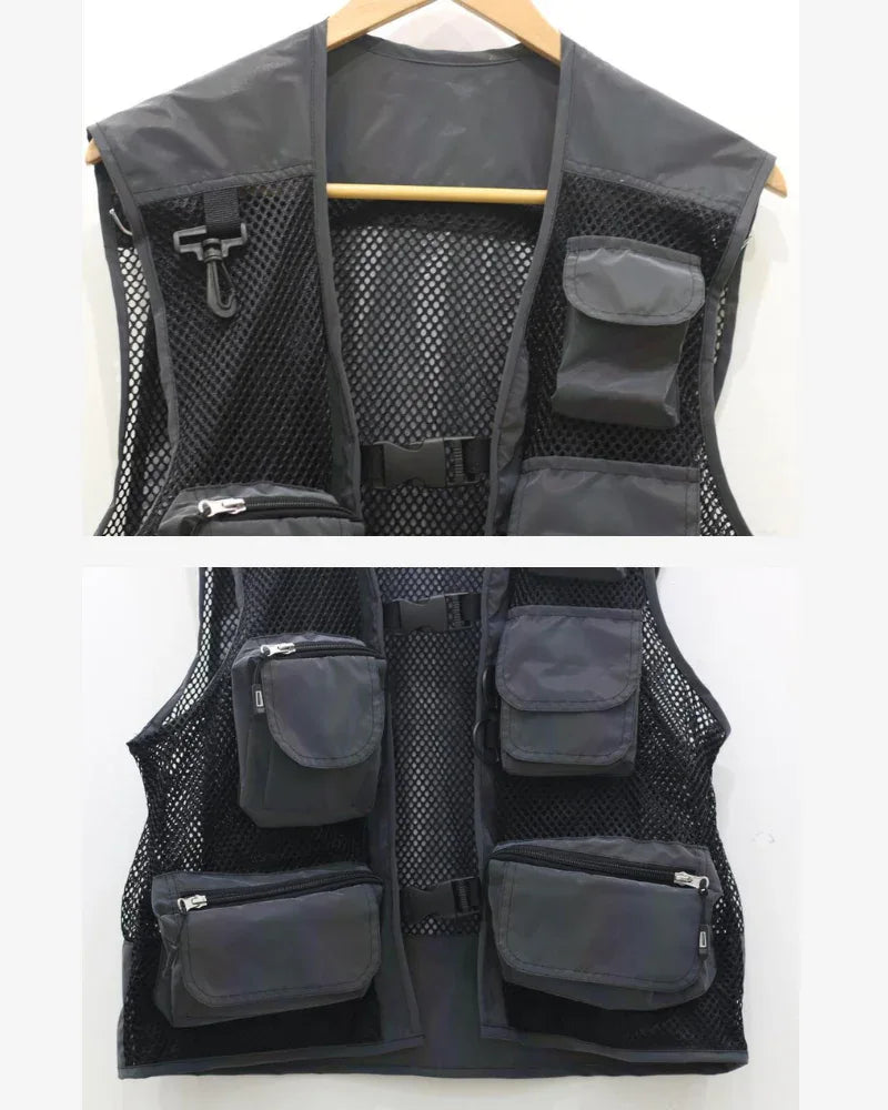 Bright Reflective Utility Vest - outdoor events - Reflective Utility Vest for Stylish Streetwear