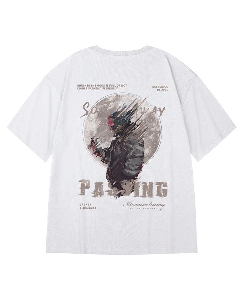 Celestial Comfort Oversized Shirt - urban style - Oversized Urban Graphic T-Shirt for Everyday Wear