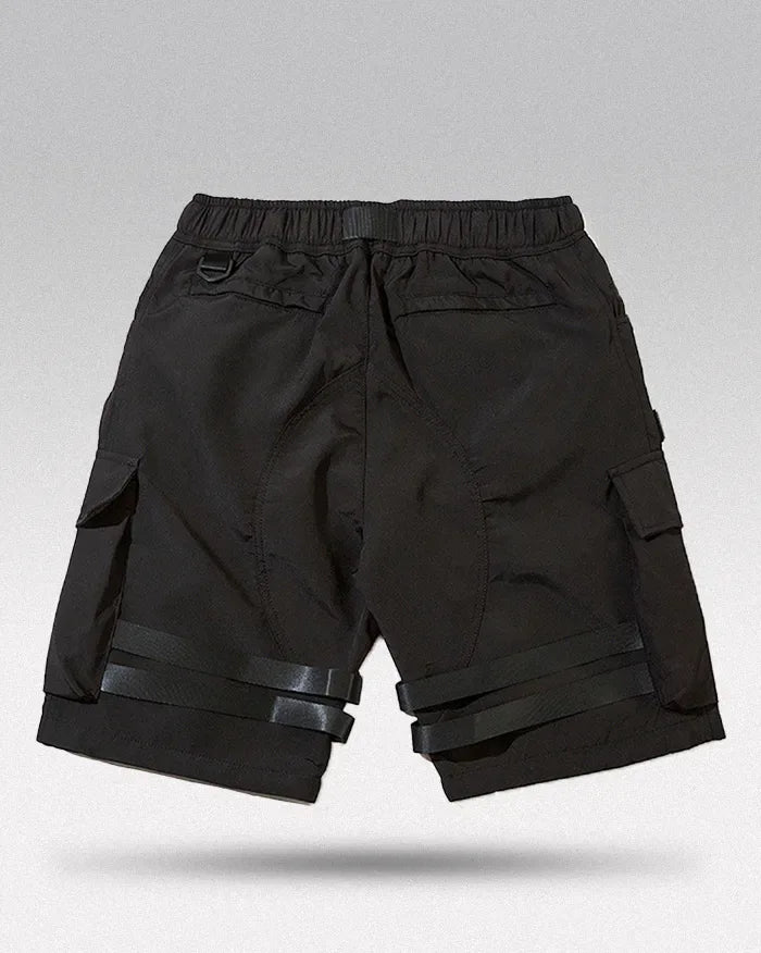 Chic Black Cargo Shorts - urban shorts - Stylish Black Cargo Shorts for Urban Adventures