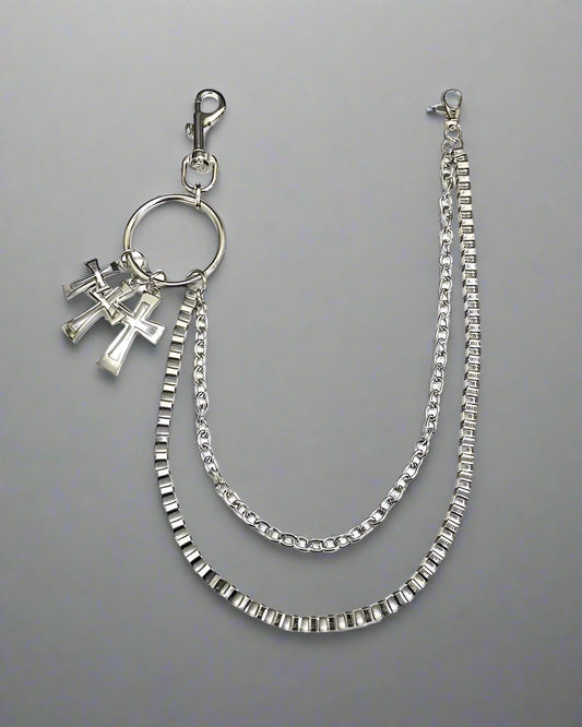 Chic Crossbody Chain Accessory - durable steel accessory - Chic Crossbody Chain Accessory in Steel Design