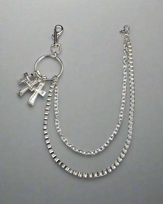 Chic Crossbody Chain Accessory - durable steel accessory - Chic Crossbody Chain Accessory in Steel Design