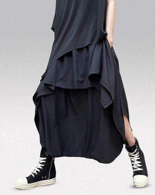 Chic Drop Crotch Pants - unique drop crotch pants - Bold Drop Crotch Pants for Unique Style