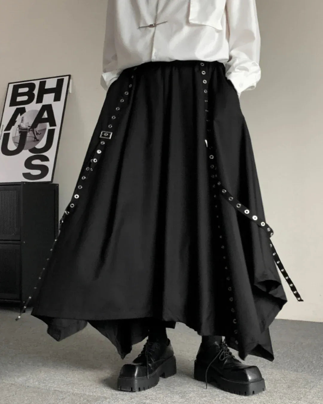 Chic Hakama-Inspired Trousers - flowy silhouette pants - Hakama-Inspired Trousers for Modern Comfort