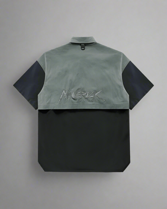 Chic Layered Short Sleeve Top - techwear - Chic Layered Short Sleeve Top for Urban Style