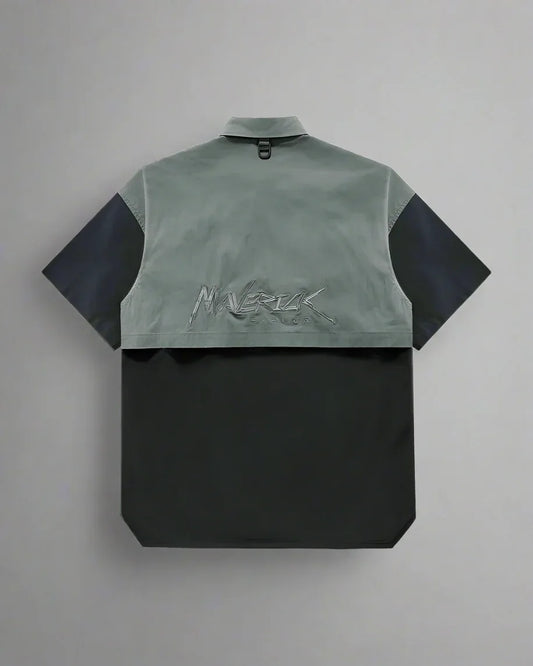 Chic Layered Short Sleeve Top - techwear - Chic Layered Short Sleeve Top for Urban Style