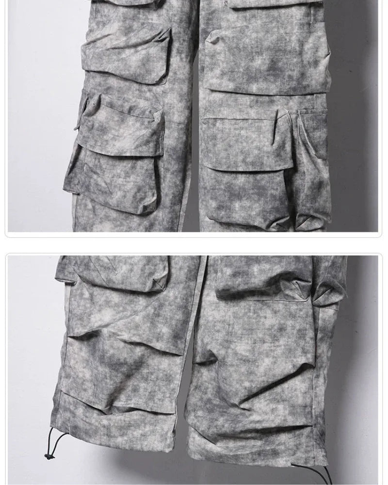 Chic Tie-Dye Cargo Pants - urban exploration pants - Chic Tie-Dye Cargo Pants for Urban Adventures