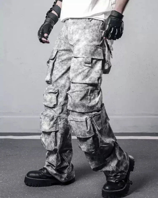 Chic Tie-Dye Cargo Pants - urban exploration pants - Chic Tie-Dye Cargo Pants for Urban Adventures