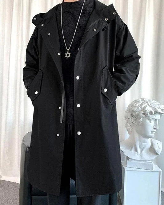 Chic Urban Long Coat - techwear coat - Chic Urban Long Coat for All Seasons