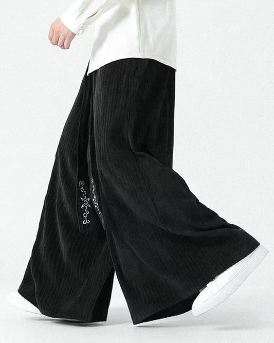 Chic Wide-Leg Corduroy Pants - corduroy pants - Chic Wide-Leg Corduroy Pants for Stylish Comfort