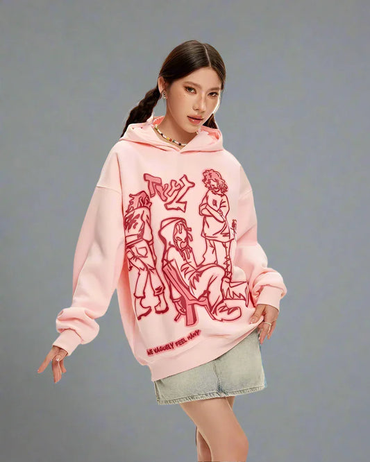 Colorful Cartoon Style Hoodie - hoodie - Colorful Cartoon Style Hoodie for Everyday Wear