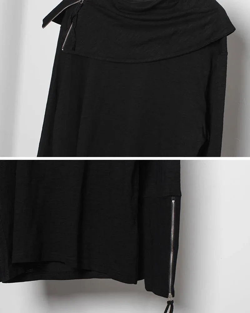 Cozy High Collar Hoodie - high collar - Cozy High Collar Hoodie for Every Occasion