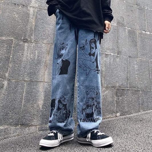 Custom Anime Jeans - manga-inspired jeans - Custom Anime Jeans for Stylish Manga Fans