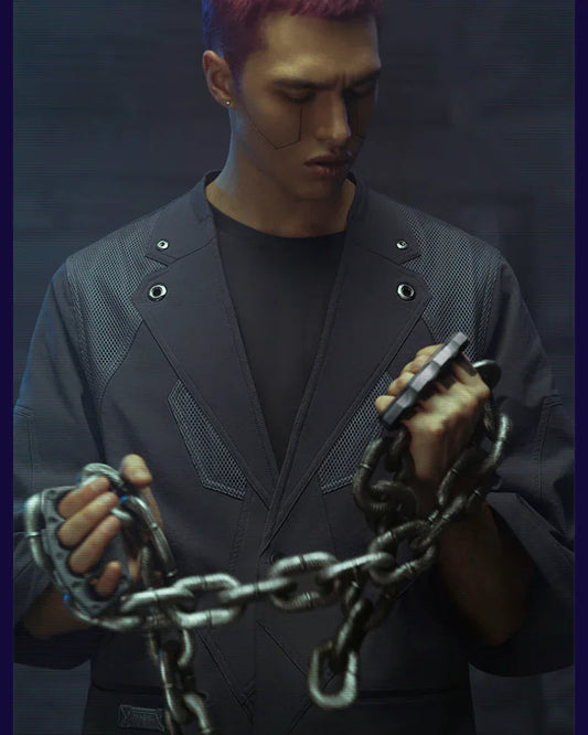 Cyberpunk Short Sleeve Suit - futuristic suit - Cyberpunk Short Sleeve Suit for a Modern Look