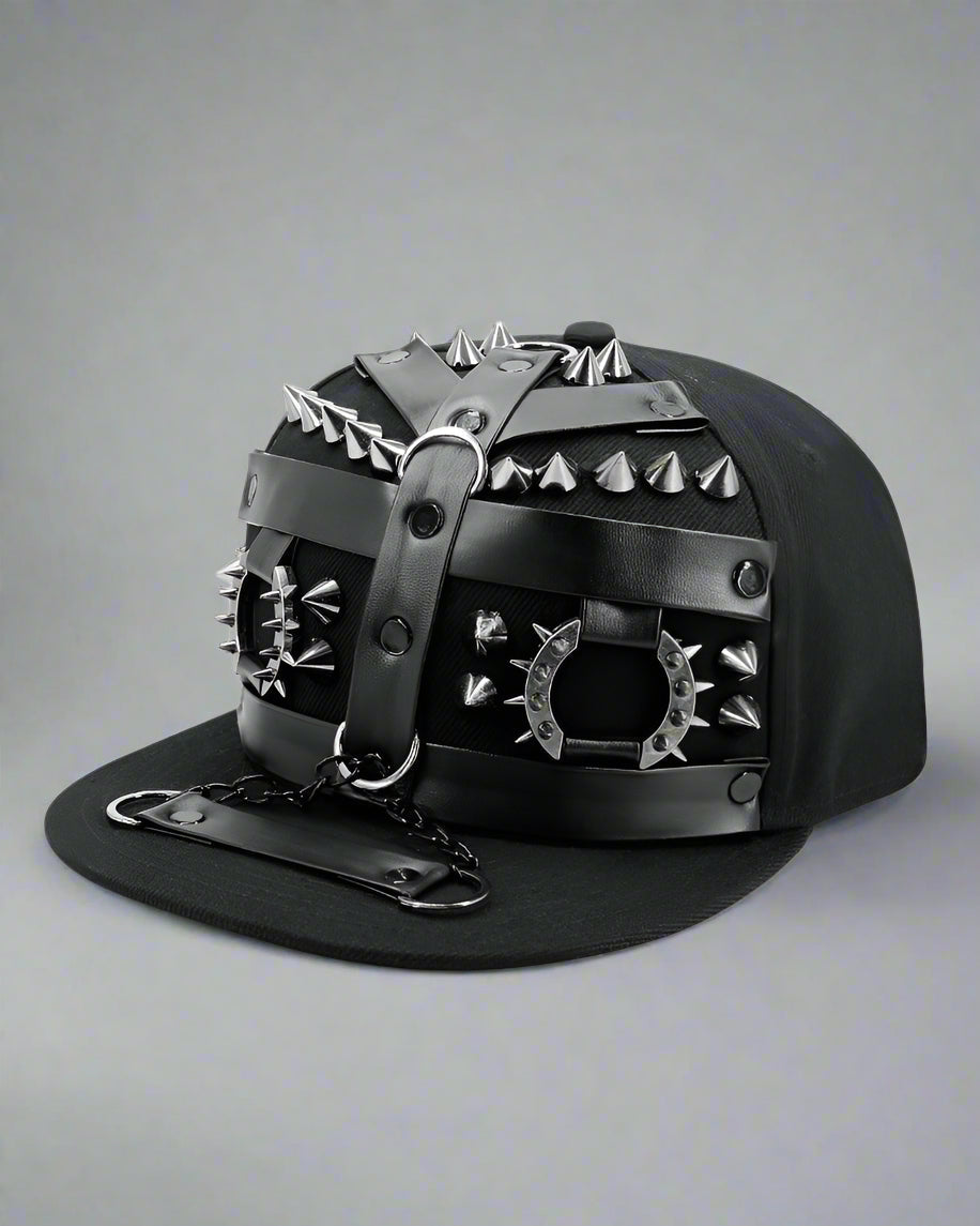 Chic Studded Strap Cap