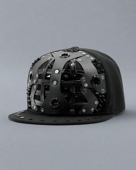 Chic Studded Strap Cap