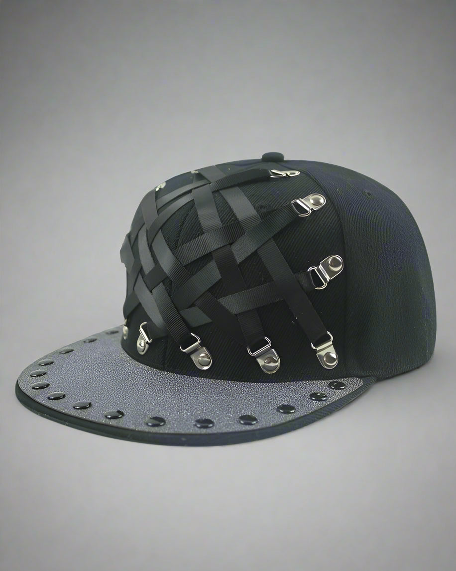Chic Studded Strap Cap