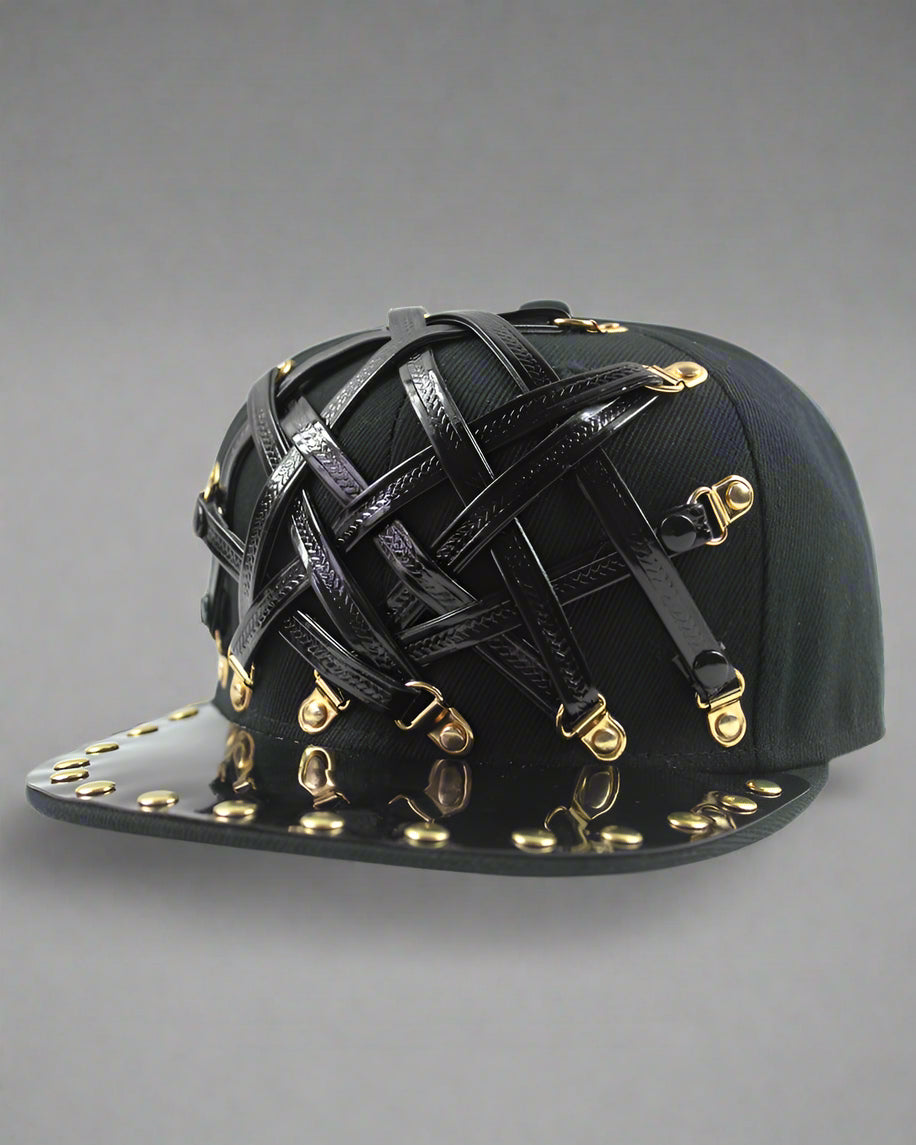 Chic Studded Strap Cap