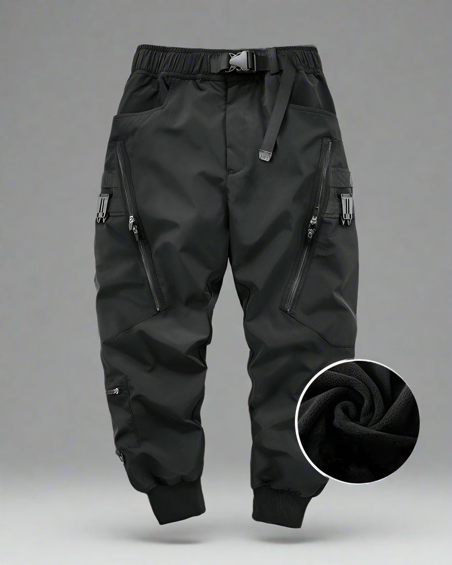 Chic Black Zip Pocket Cargo
