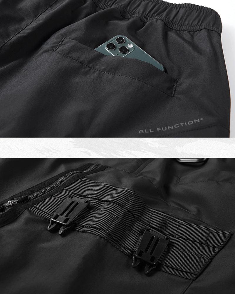 Chic Black Zip Pocket Cargo