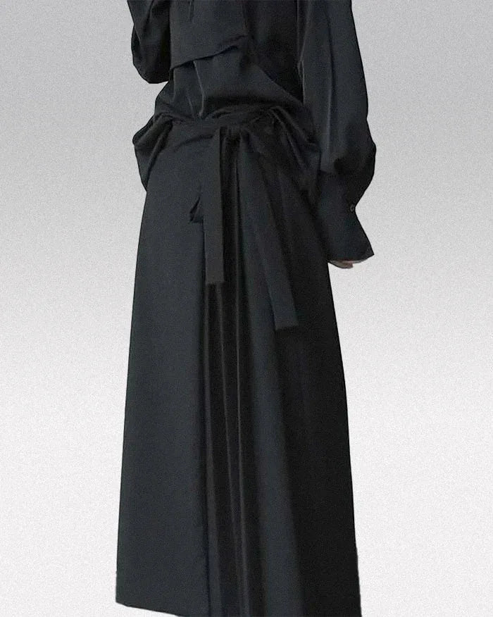 Elegant Black Hakama Trousers - casual wear - Elegant Black Hakama Trousers for Every Occasion
