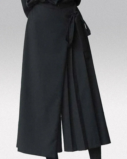 Elegant Black Hakama Trousers - traditional japanese trousers - Elegant Black Hakama Trousers for Every Occasion