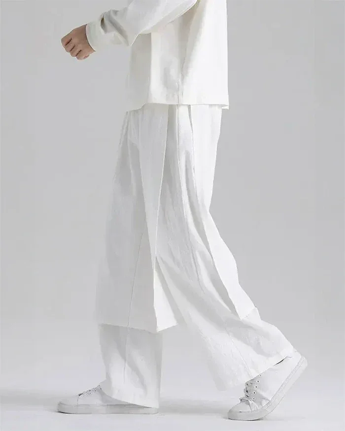 Elegant White Hakama Pants - comfortable hakama pants - Elegant White Hakama Pants for Stylish Outfits