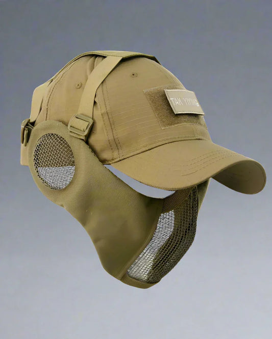 Explorer's Hat & Mask Duo - outdoor hat - Techwear Hat and Mask Duo for Outdoor Adventures
