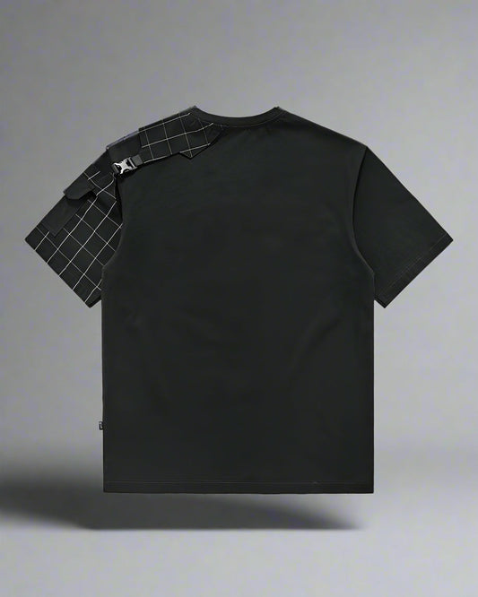 Dynamic Plaid Techwear T-Shirt