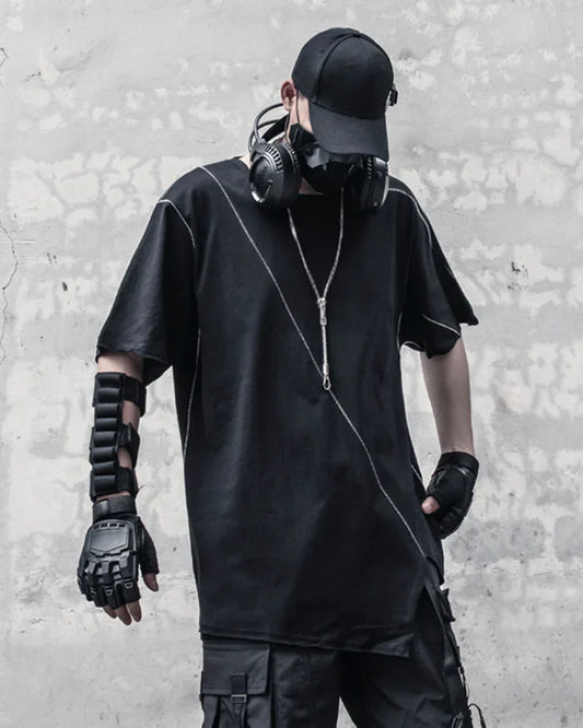 Futuristic Geometry Tech Tee - futuristic tee - Futuristic Geometry Tech Tee for Unique Style