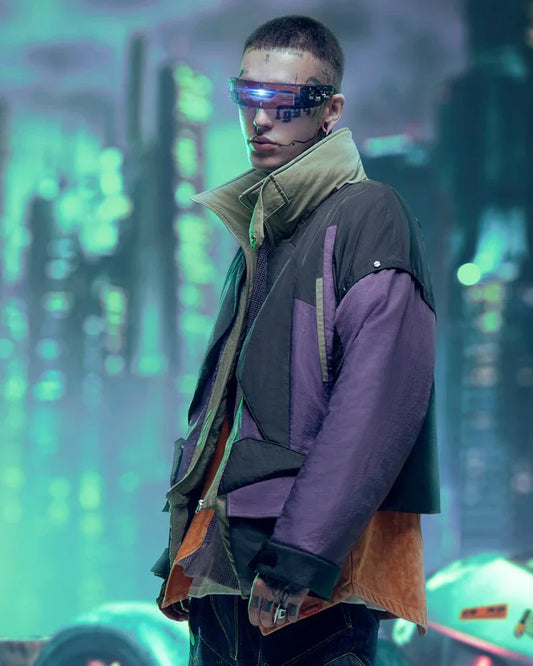 Futuristic Hacker Urban Jacket - urban jacket - Futuristic Hacker Urban Jacket for Modern Looks