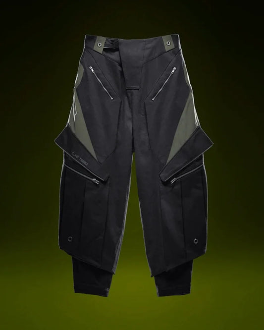 Futuristic Shadow Cargo Trousers - cyberpunk pants - Futuristic Shadow Cargo Trousers for Unique Style