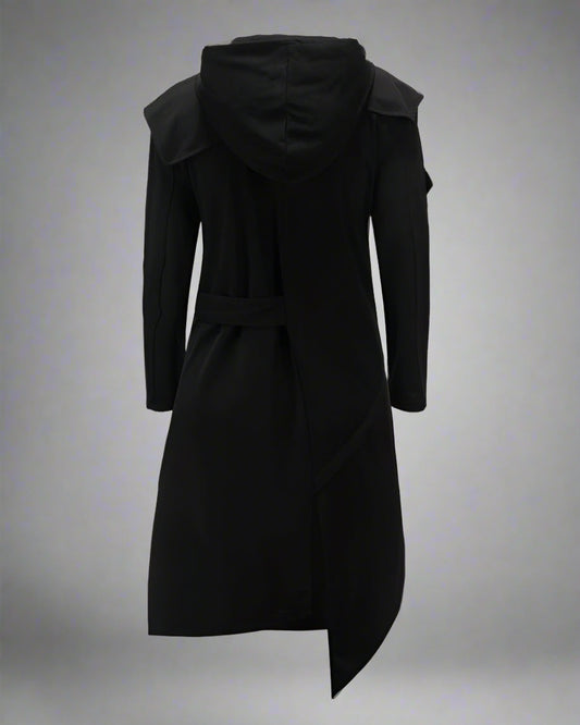Chic Asymmetrical Long Tech Coat