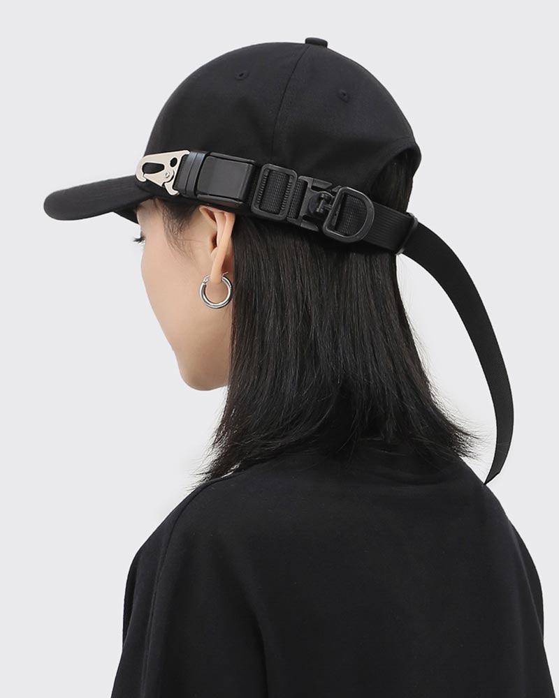 Edgy Buckle-Detail Cap