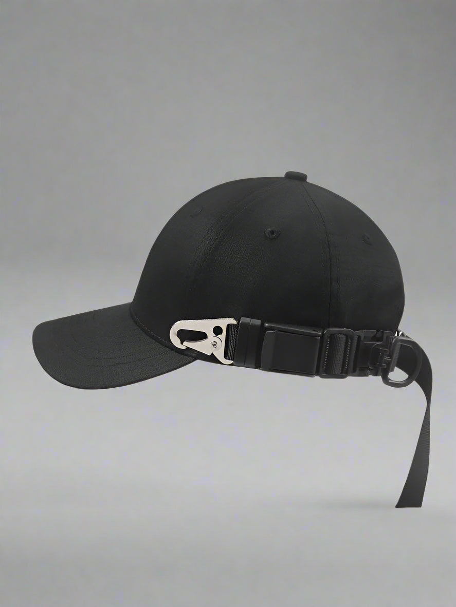 Edgy Buckle-Detail Cap