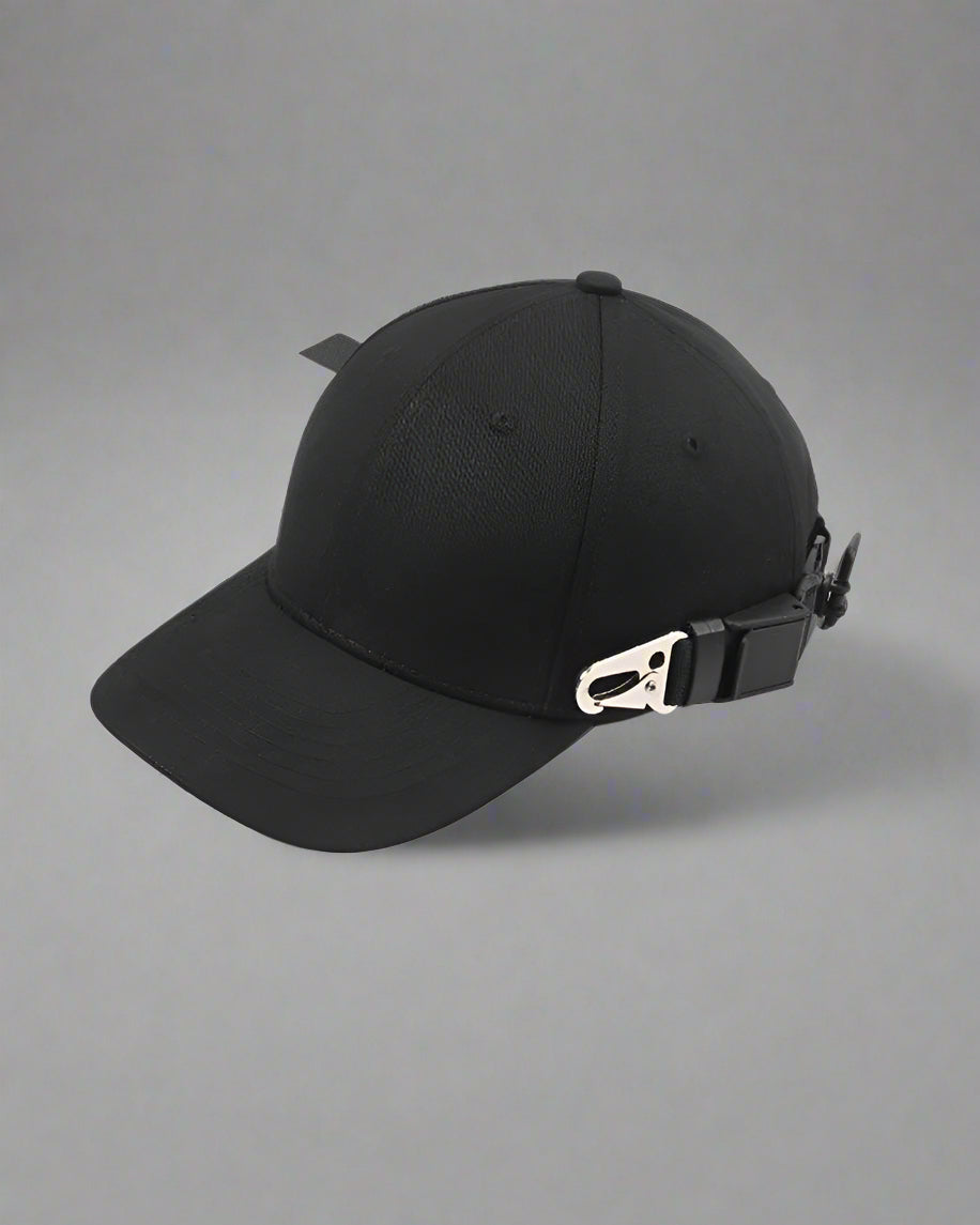Edgy Buckle-Detail Cap