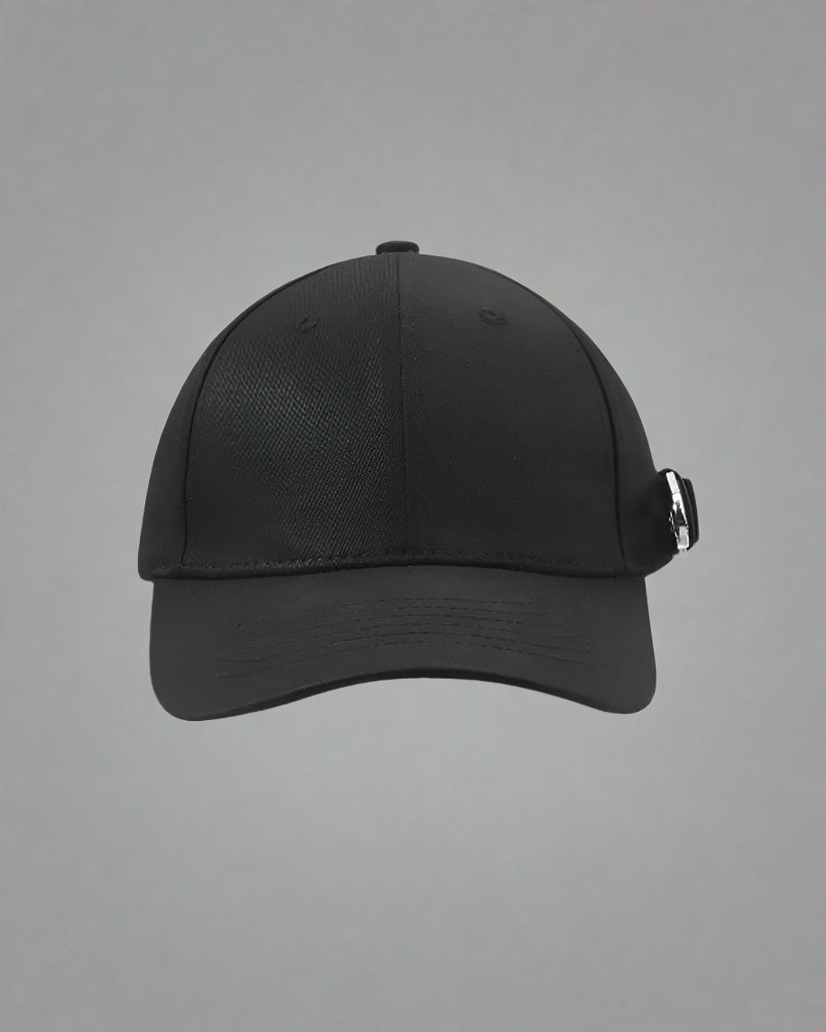 Edgy Buckle-Detail Cap