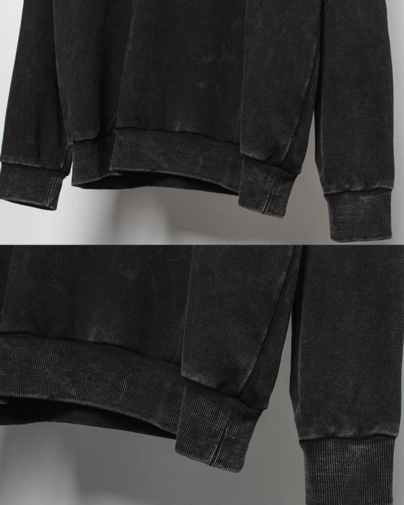 Chic Black Denim Hoodie
