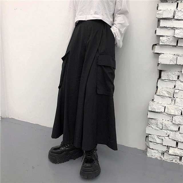 Elegant Flowing Split Trousers