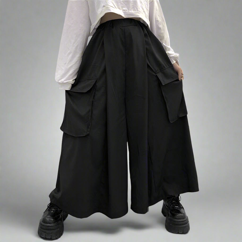 Elegant Flowing Split Trousers