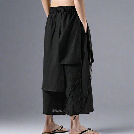 Stylish Layered Wide-Leg Pants