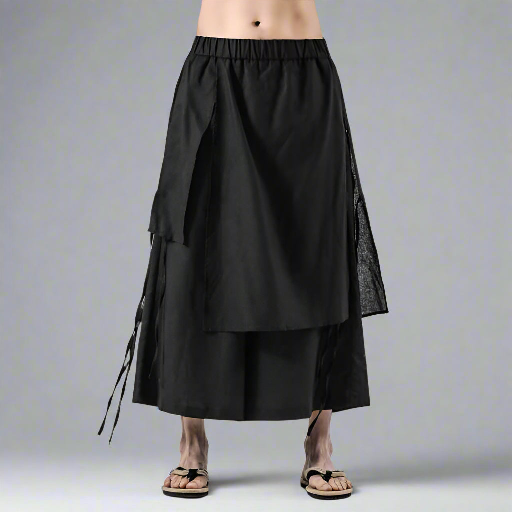 Stylish Layered Wide-Leg Pants