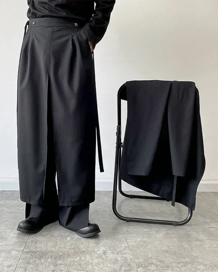 Detachable Skirt Hakama Pants